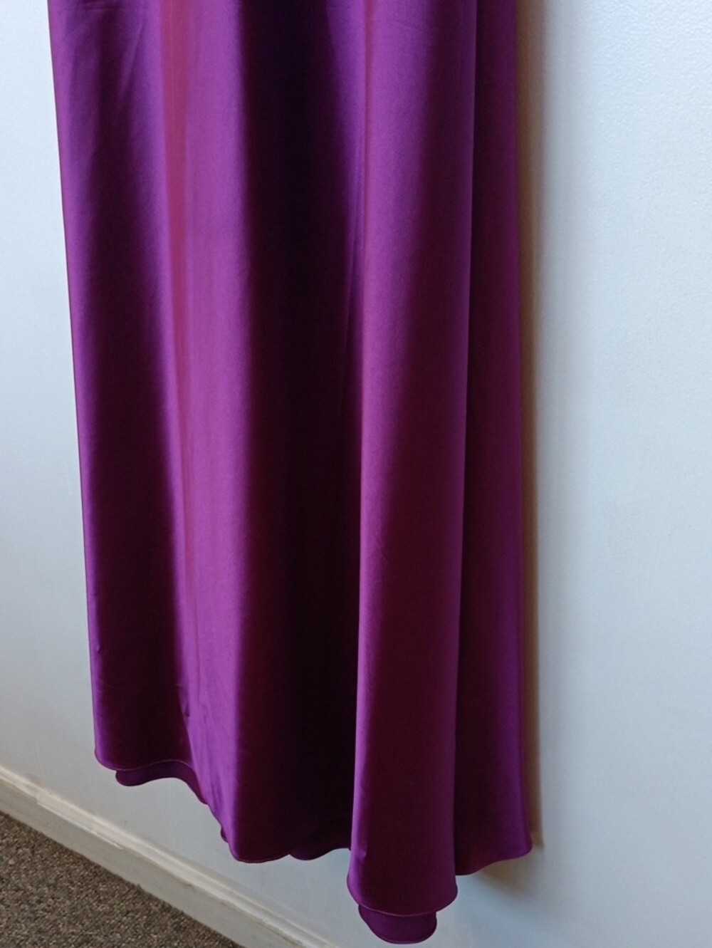 Vintage Faviana Plum Purple Beaded-Strap Maxi Gown - Picture 10 of 10